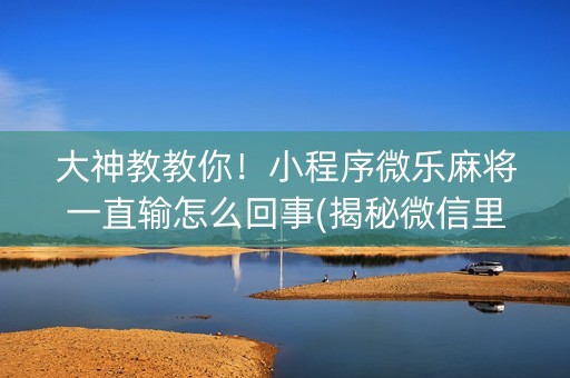 大神教教你！小程序微乐麻将一直输怎么回事(揭秘微信里输赢技巧)