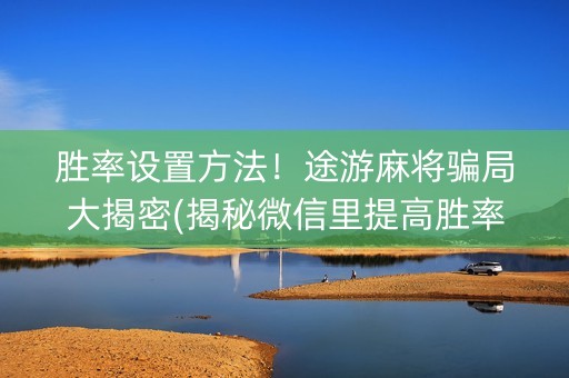 胜率设置方法！途游麻将骗局大揭密(揭秘微信里提高胜率)