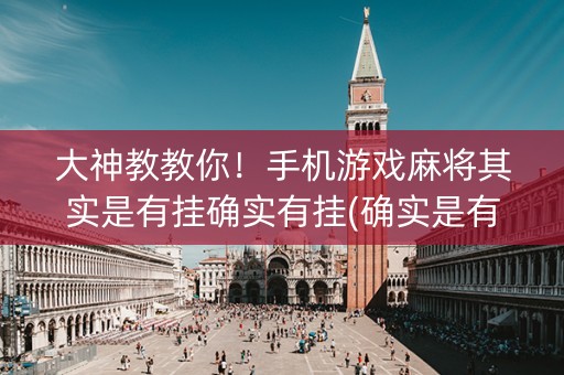 大神教教你！手机游戏麻将其实是有挂确实有挂(确实是有挂)