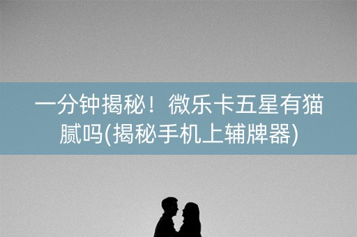 一分钟揭秘！微乐卡五星有猫腻吗(揭秘手机上辅牌器)