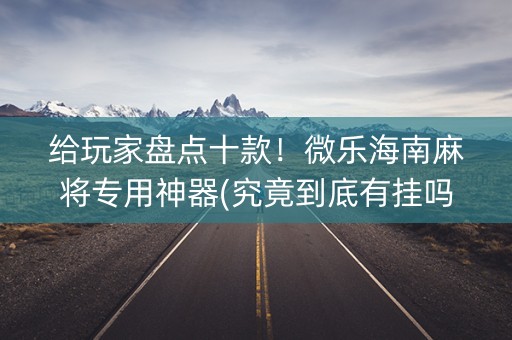 给玩家盘点十款！微乐海南麻将专用神器(究竟到底有挂吗)