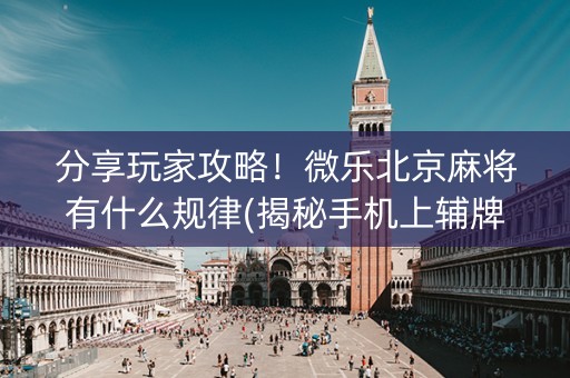 分享玩家攻略！微乐北京麻将有什么规律(揭秘手机上辅牌器)