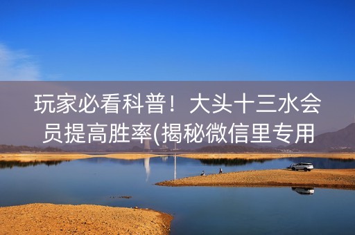 玩家必看科普！大头十三水会员提高胜率(揭秘微信里专用神器)