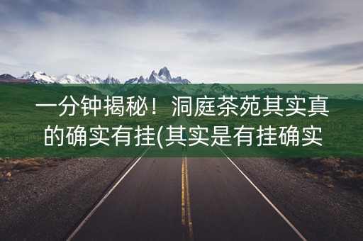 一分钟揭秘！洞庭茶苑其实真的确实有挂(其实是有挂确实有挂)