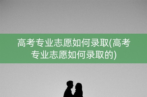 高考专业志愿如何录取(高考专业志愿如何录取的) 高考专业志愿如何录取(高考专业志愿如何录取的)
