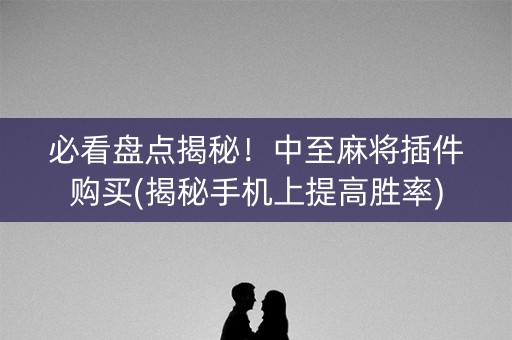 必看盘点揭秘！中至麻将插件购买(揭秘手机上提高胜率)