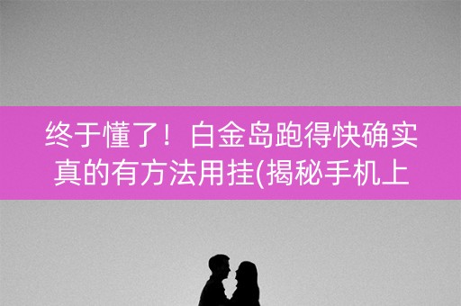 终于懂了！白金岛跑得快确实真的有方法用挂(揭秘手机上提高赢的概率)