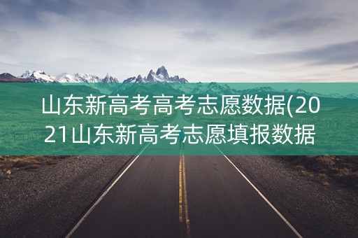 山东新高考高考志愿数据(2021山东新高考志愿填报数据) 山东新高考高考志愿数据(2021山东新高考志愿填报数据)