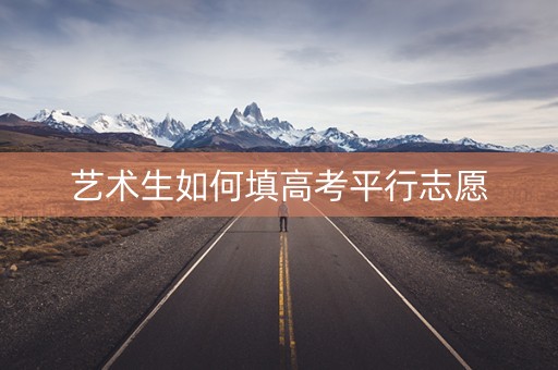 艺术生如何填高考平行志愿 艺术生如何填高考平行志愿