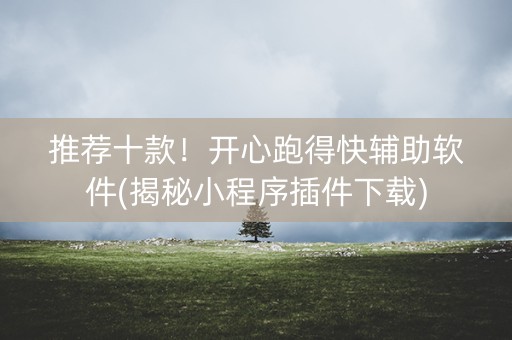 推荐十款！开心跑得快辅助软件(揭秘小程序插件下载)
