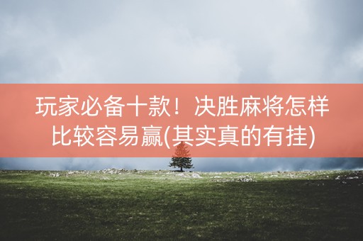 玩家必备十款！决胜麻将怎样比较容易赢(其实真的有挂)