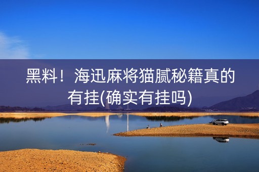 黑料！海迅麻将猫腻秘籍真的有挂(确实有挂吗)