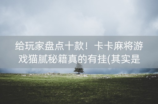 给玩家盘点十款！卡卡麻将游戏猫腻秘籍真的有挂(其实是有挂的)