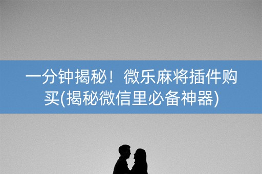 一分钟揭秘！微乐麻将插件购买(揭秘微信里必备神器)