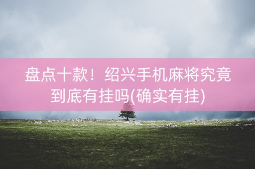 盘点十款！绍兴手机麻将究竟到底有挂吗(确实有挂)