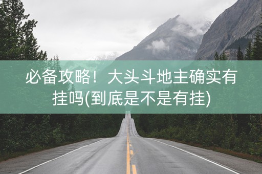 必备攻略！大头斗地主确实有挂吗(到底是不是有挂)