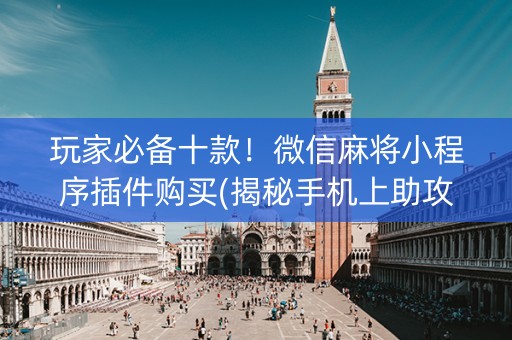 玩家必备十款！微信麻将小程序插件购买(揭秘手机上助攻神器)