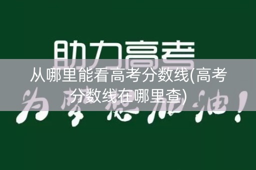 从哪里能看高考分数线(高考分数线在哪里查)