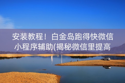安装教程！白金岛跑得快微信小程序辅助(揭秘微信里提高胜率)