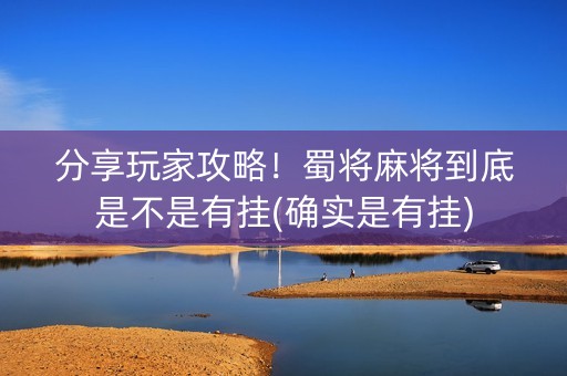 分享玩家攻略！蜀将麻将到底是不是有挂(确实是有挂)