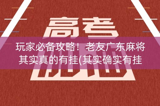 玩家必备攻略！老友广东麻将其实真的有挂(其实确实有挂)