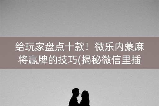 给玩家盘点十款！微乐内蒙麻将赢牌的技巧(揭秘微信里插件免费)