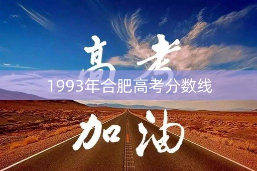 1993年合肥高考分数线