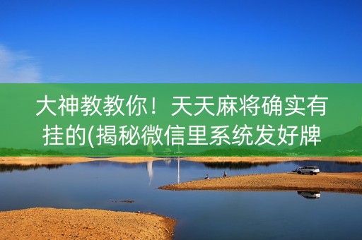大神教教你！天天麻将确实有挂的(揭秘微信里系统发好牌)