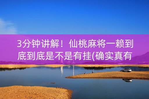 3分钟讲解！仙桃麻将一赖到底到底是不是有挂(确实真有挂)
