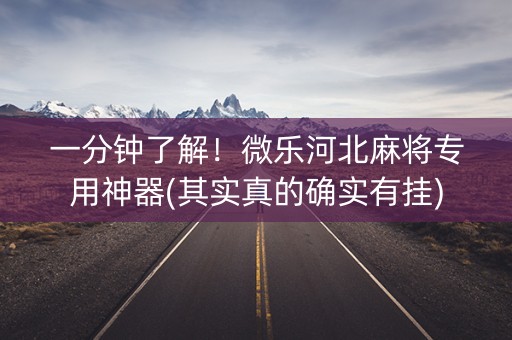 一分钟了解！微乐河北麻将专用神器(其实真的确实有挂)