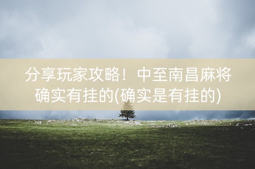 分享玩家攻略！中至南昌麻将确实有挂的(确实是有挂的)
