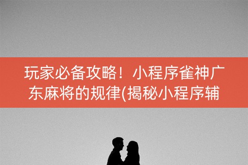 玩家必备攻略！小程序雀神广东麻将的规律(揭秘小程序辅牌器)