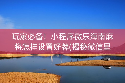 玩家必备！小程序微乐海南麻将怎样设置好牌(揭秘微信里专用神器下载)