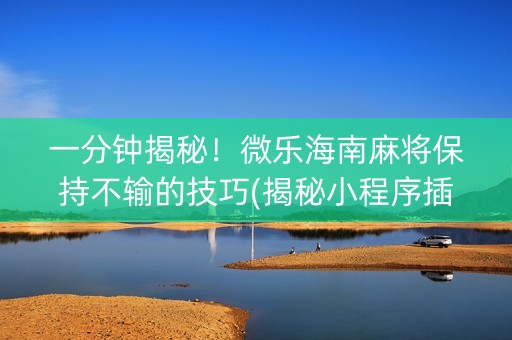 一分钟揭秘！微乐海南麻将保持不输的技巧(揭秘小程序插件购买)