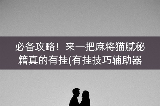 必备攻略！来一把麻将猫腻秘籍真的有挂(有挂技巧辅助器)