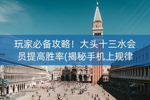 玩家必备攻略！大头十三水会员提高胜率(揭秘手机上规律攻略)