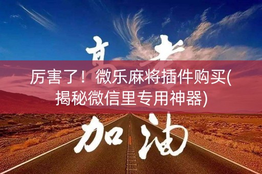 厉害了！微乐麻将插件购买(揭秘微信里专用神器)