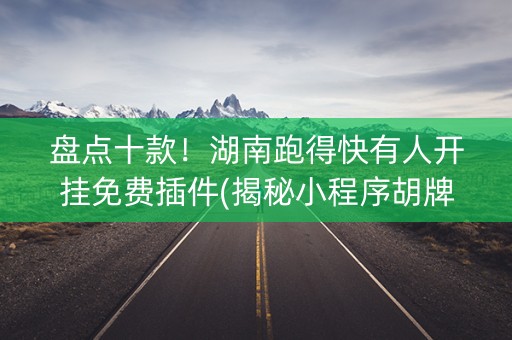盘点十款！湖南跑得快有人开挂免费插件(揭秘小程序胡牌技巧)