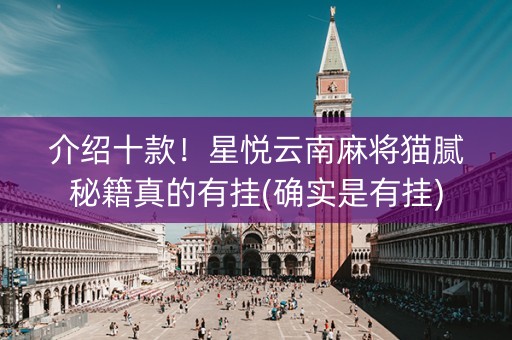 介绍十款！星悦云南麻将猫腻秘籍真的有挂(确实是有挂)