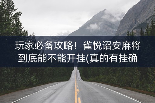 玩家必备攻略！雀悦诏安麻将到底能不能开挂(真的有挂确实有挂)
