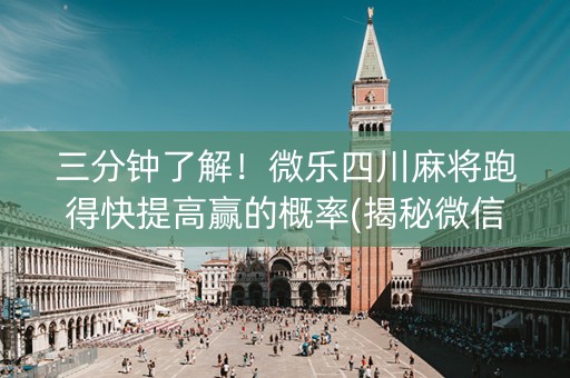 三分钟了解！微乐四川麻将跑得快提高赢的概率(揭秘微信里专用神器)