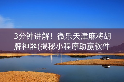 3分钟讲解！微乐天津麻将胡牌神器(揭秘小程序助赢软件)