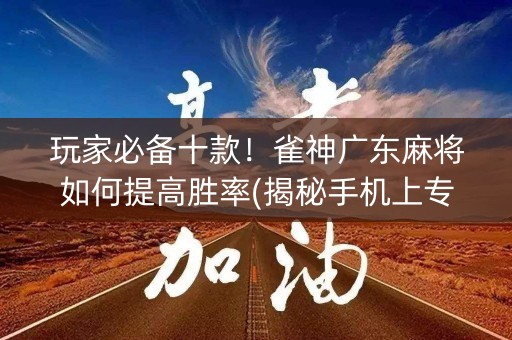 玩家必备十款！雀神广东麻将如何提高胜率(揭秘手机上专用神器下载)