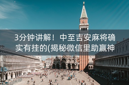 3分钟讲解！中至吉安麻将确实有挂的(揭秘微信里助赢神器)