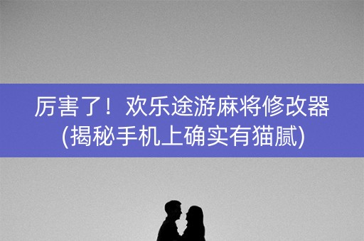 厉害了！欢乐途游麻将修改器(揭秘手机上确实有猫腻)