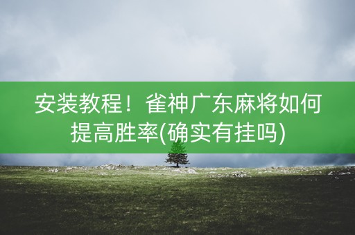 安装教程！雀神广东麻将如何提高胜率(确实有挂吗)