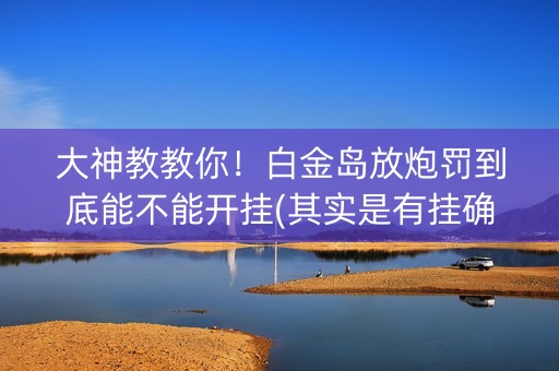 大神教教你！白金岛放炮罚到底能不能开挂(其实是有挂确实有挂)