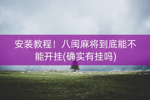 安装教程！八闽麻将到底能不能开挂(确实有挂吗)