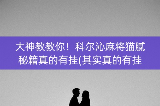 大神教教你！科尔沁麻将猫腻秘籍真的有挂(其实真的有挂)