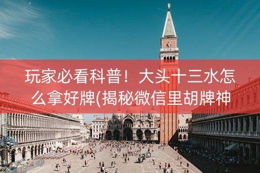 玩家必看科普！大头十三水怎么拿好牌(揭秘微信里胡牌神器)